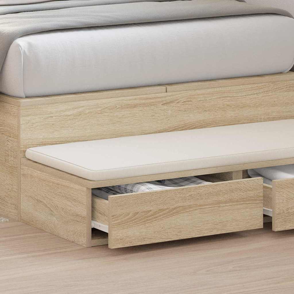 vidaXL Bettschubladen Sonoma-Eiche 100 x 36,5 x 16,5 cm Holzwerkstoff