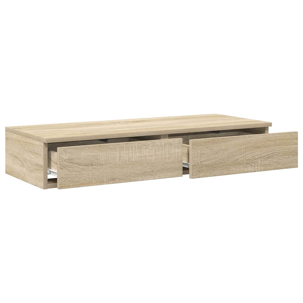 vidaXL Bettschubladen Sonoma-Eiche 100 x 36,5 x 16,5 cm Holzwerkstoff