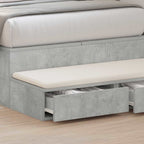 vidaXL Bettschubladen Beton Grau 100 x 36,5 x 16,5 cm Holzwerkstoff