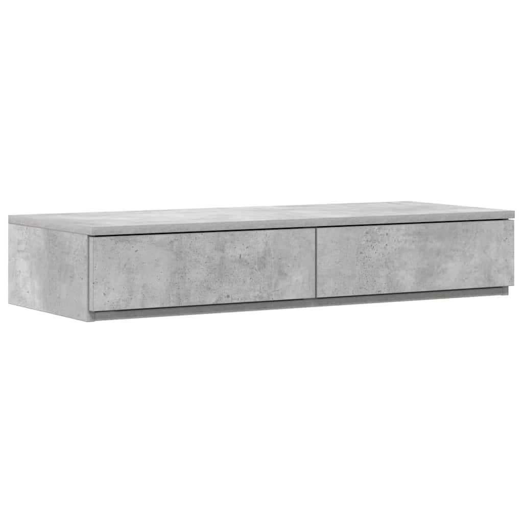 vidaXL Bettschubladen Beton Grau 100 x 36,5 x 16,5 cm Holzwerkstoff