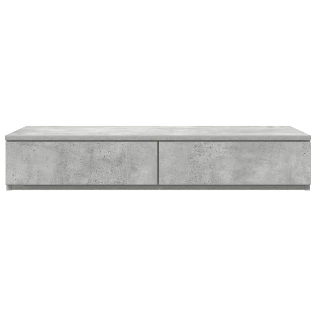 vidaXL Bettschubladen Beton Grau 100 x 36,5 x 16,5 cm Holzwerkstoff