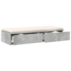vidaXL Bettschubladen Beton Grau 100 x 36,5 x 16,5 cm Holzwerkstoff