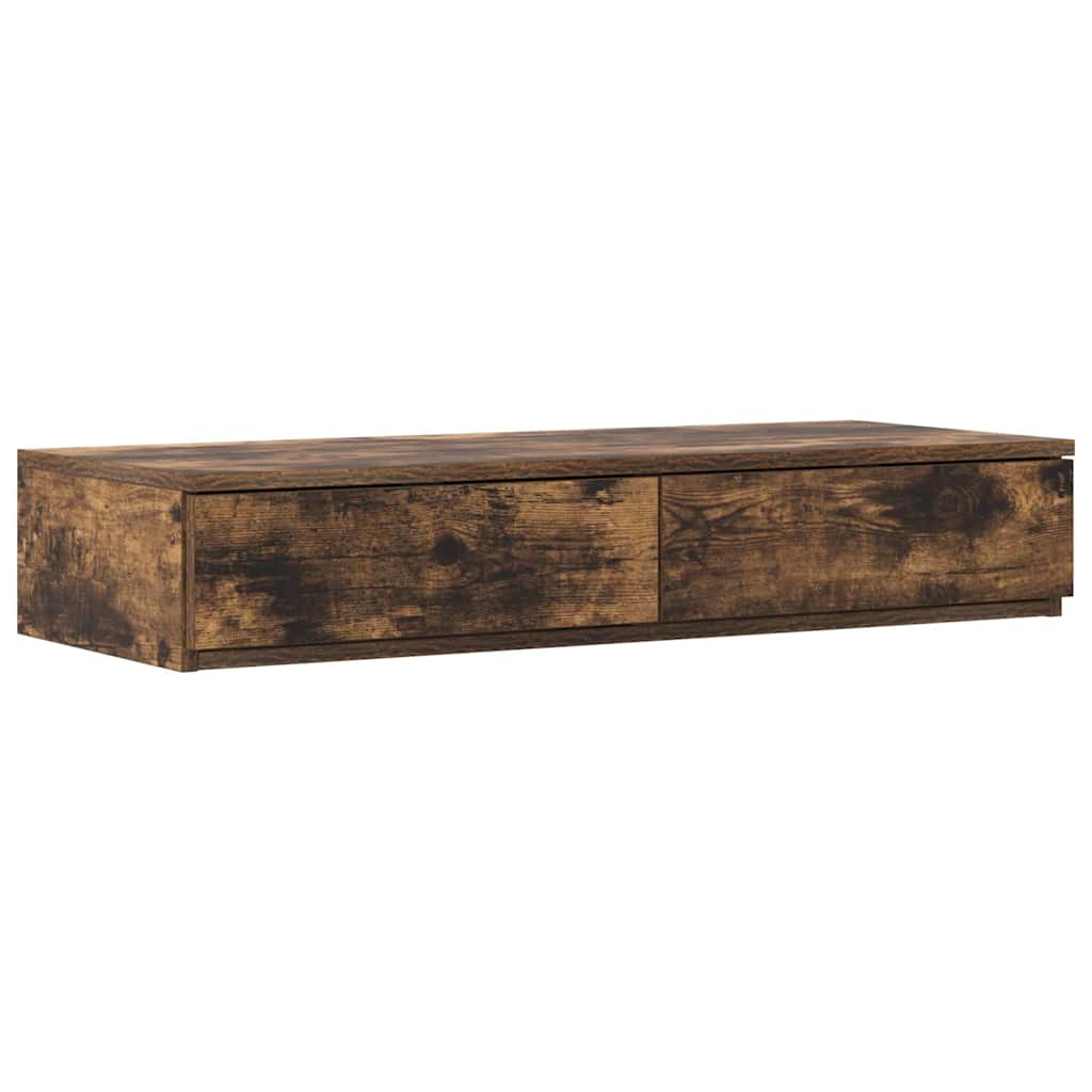 vidaXL Bettschubladen Geräucherte Eiche 100 x 36,5 x 16,5 cm