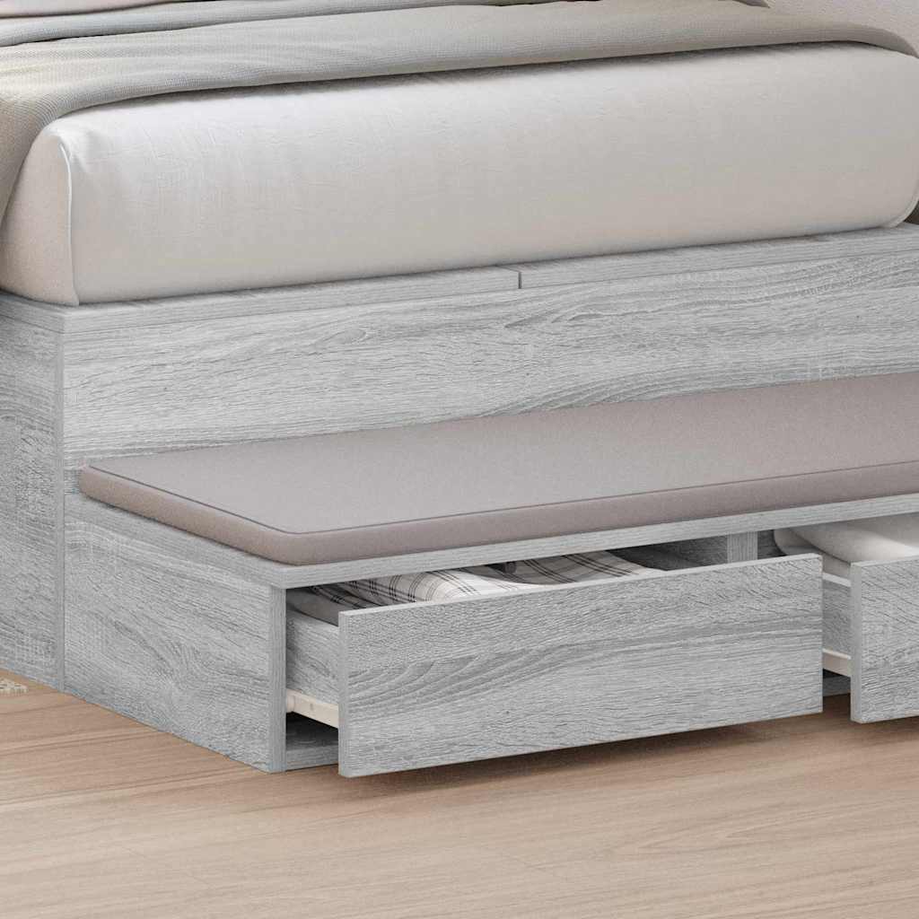 vidaXL Bettschubladen Graues Sonoma 100 x 36,5 x 16,5 cm Holzwerkstoff