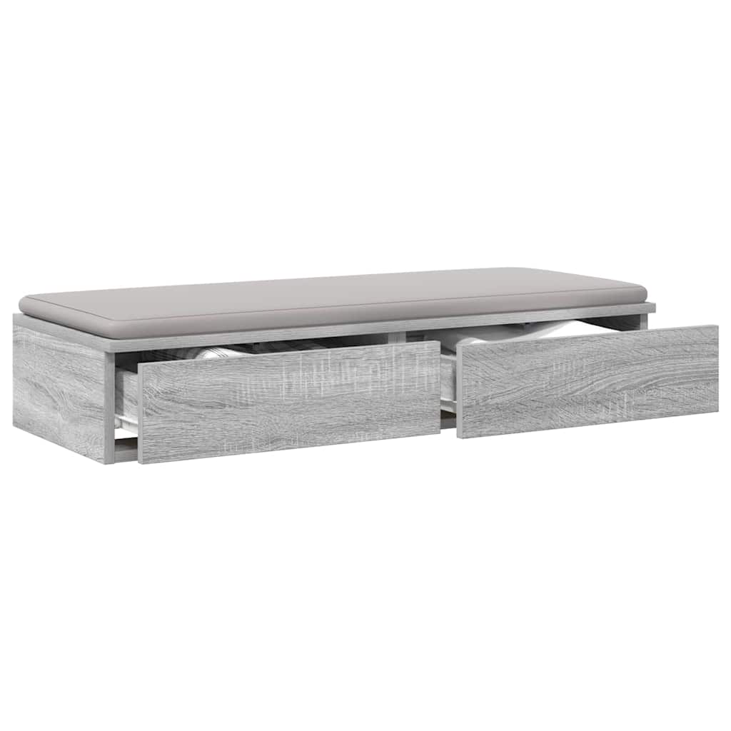 vidaXL Bettschubladen Graues Sonoma 100 x 36,5 x 16,5 cm Holzwerkstoff