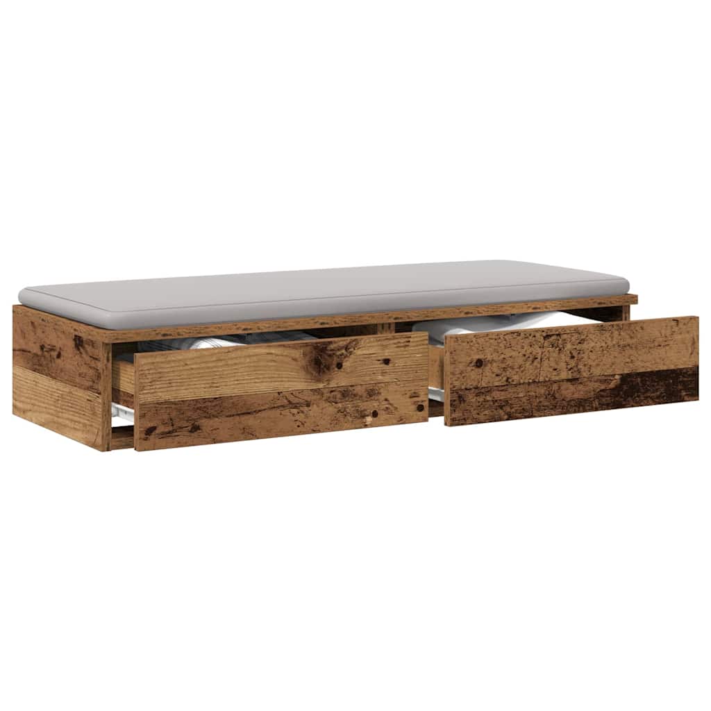 vidaXL Bettschubladen Altholz 100 x 36,5 x 16,5 cm Holzwerkstoff