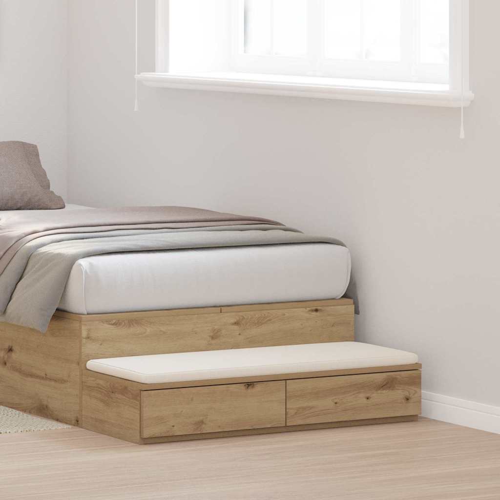vidaXL Bettschubladen Artisan-Eiche 100 x 36,5 x 16,5 cm Holzwerkstoff