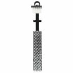 vidaXL Kühbürste Verstellbar Schwarz und Weiß 84 x 10 x 91 cm PVC