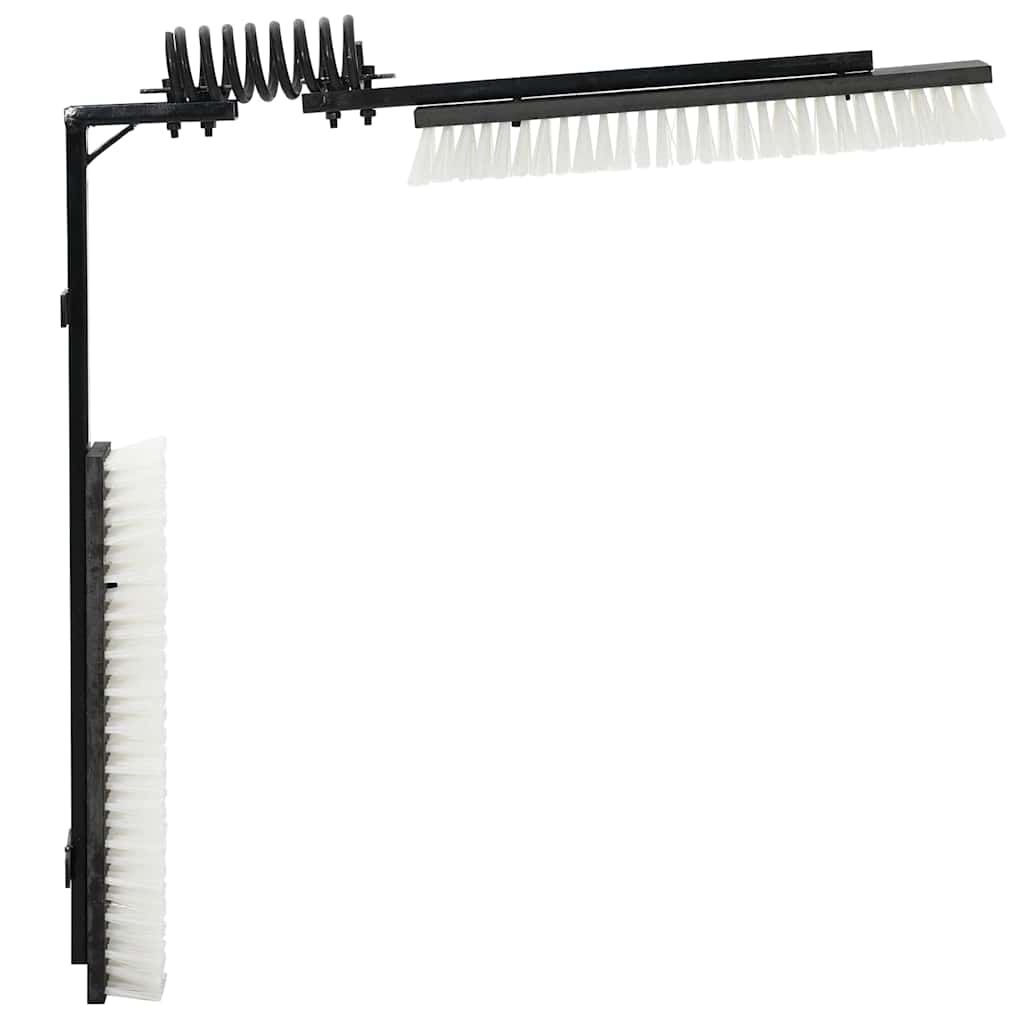 vidaXL Kühbürste Verstellbar Schwarz und Weiß 84 x 10 x 91 cm PVC