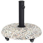 vidaXL Sonnenschirmständer 21kg Mehrfarbig Beton Rund