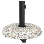 vidaXL Sonnenschirmständer 21kg Mehrfarbig Beton Rund