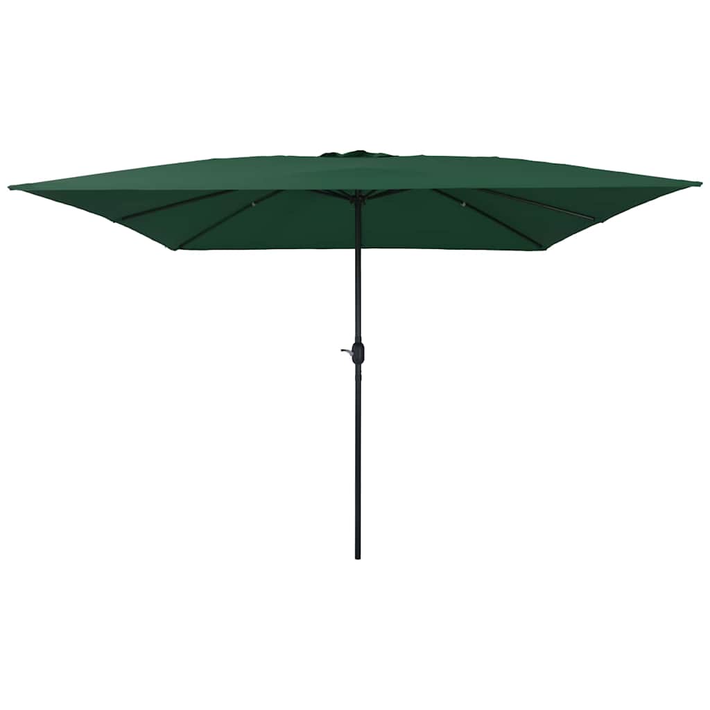 vidaXL Garten-Sonnenschirm Grün 248 x 248 x 148 cm Polyester und Stahl