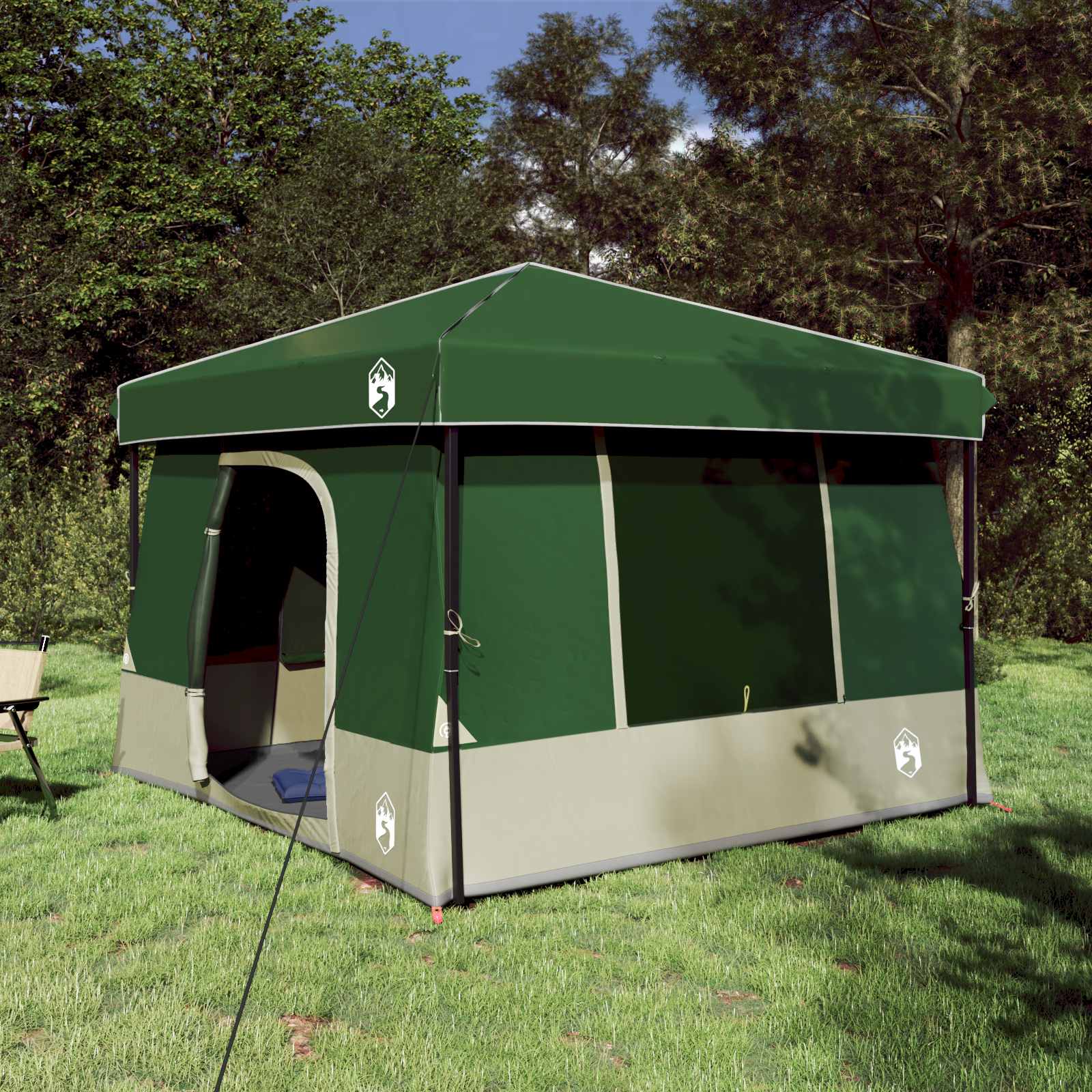 vidaXL Camping-Zelt-Set mit Dach 2 pcs Blau Taffeta und Stoff