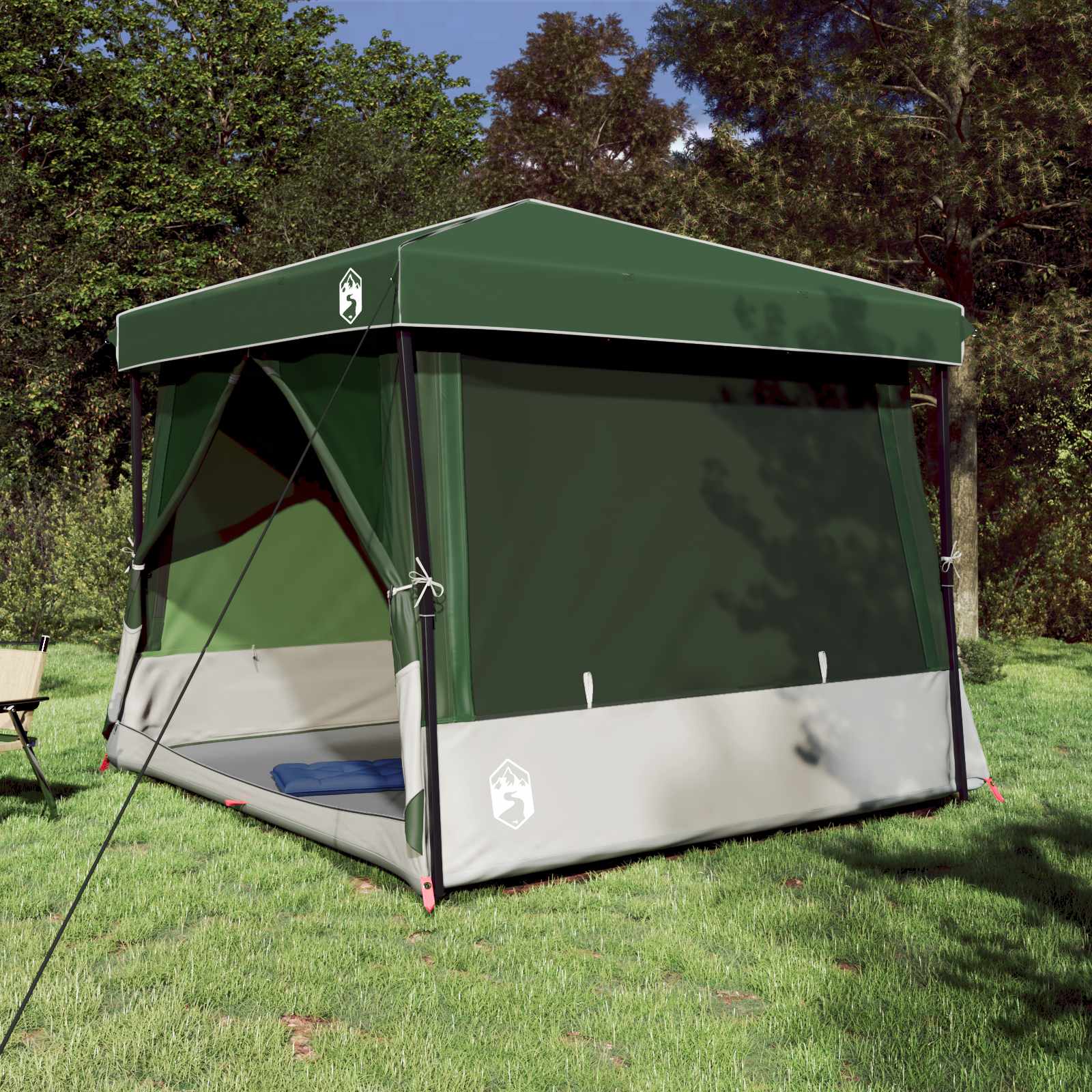 vidaXL Camping-Zelt-Set mit Dach 2 pcs Blau Taffeta und Stoff