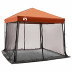 vidaXL Camping-Zelt-Set 2 pcs Grau und Orange Taffeta und Stoff