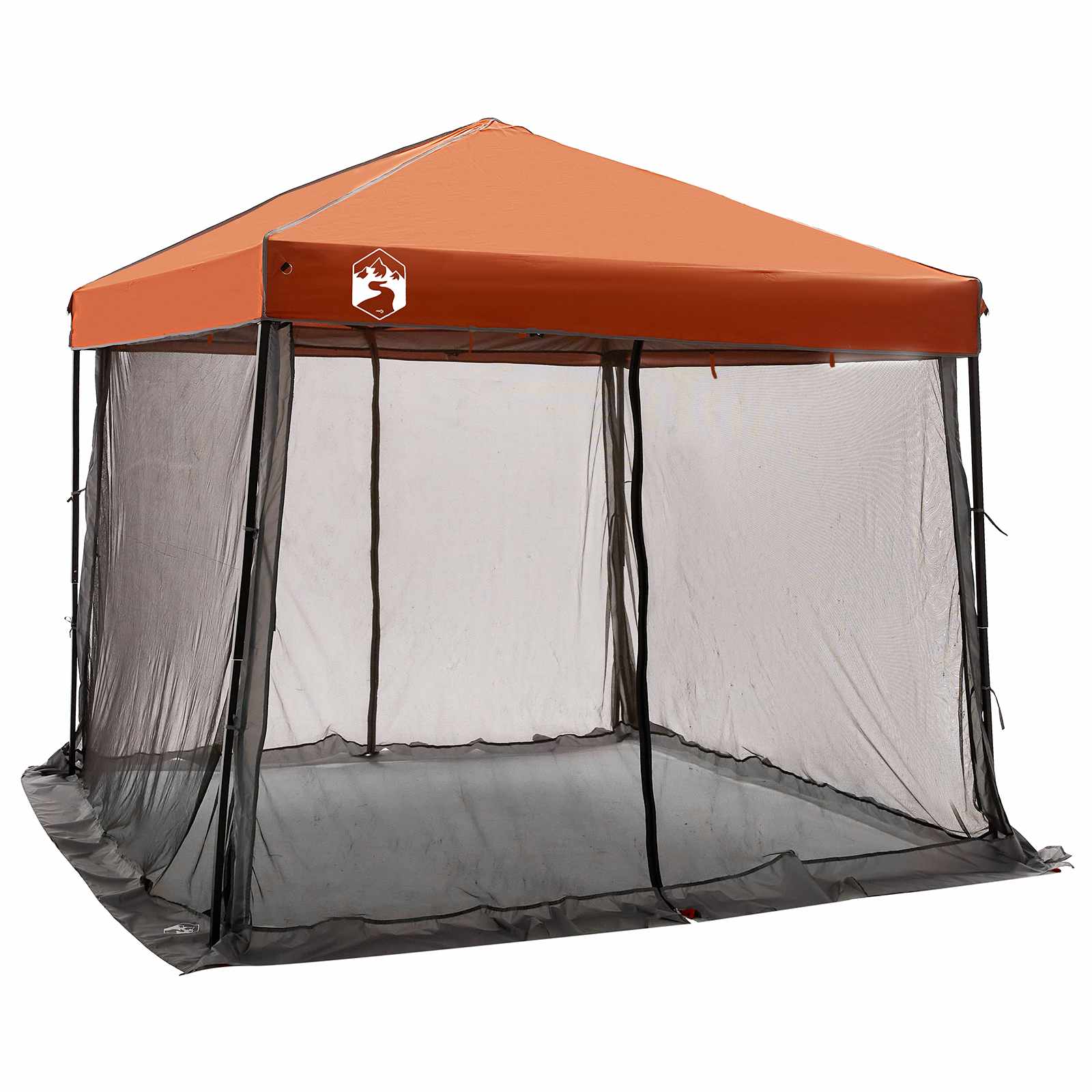 vidaXL Camping-Zelt-Set 2 pcs Grau und Orange Taffeta und Stoff