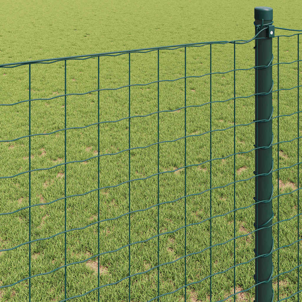 vidaXL Eurozaun Grün 0,4 x 10 m PVC-beschichtetes Eisen