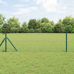 vidaXL Eurozaun Grün 0,4 x 10 m PVC-beschichtetes Eisen