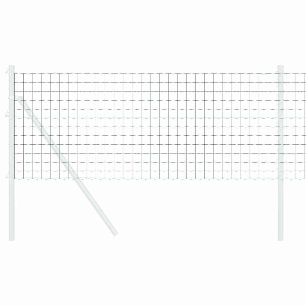 vidaXL Eurozaun Grün 0,4 x 10 m PVC-beschichtetes Eisen
