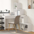vidaXL Eck-Schreibtisch Weiß 101,5 x 149,5 x 149,5 cm Holzwerkstoff