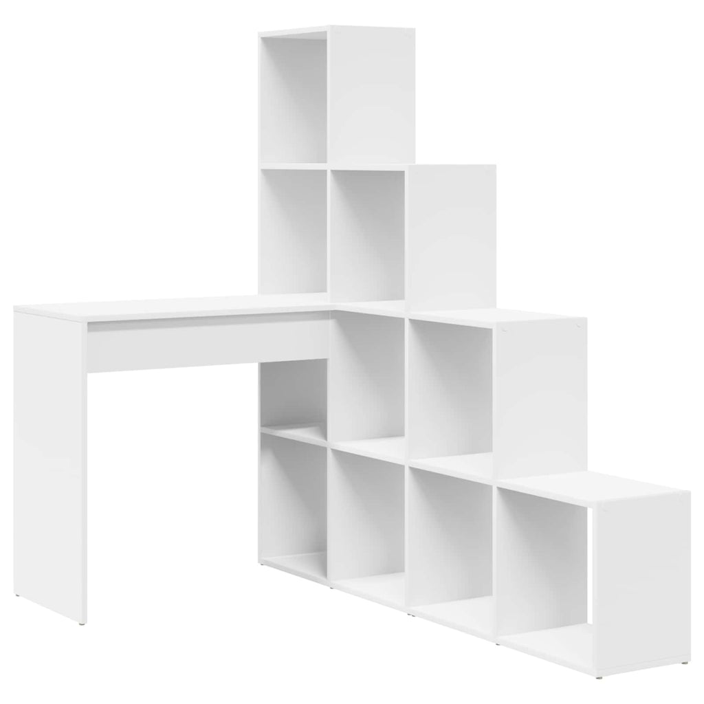vidaXL Eck-Schreibtisch Weiß 101,5 x 149,5 x 149,5 cm Holzwerkstoff