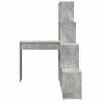 vidaXL Eck-Schreibtisch mit Regal Beton Grau 101,5 x 149,5 x 149,5 cm