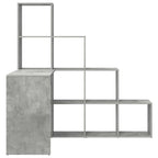 vidaXL Eck-Schreibtisch mit Regal Beton Grau 101,5 x 149,5 x 149,5 cm