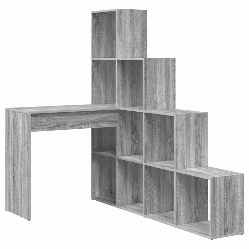 vidaXL Eck-Schreibtisch Graues Sonoma 101,5 x 149,5 x 149,5 cm