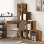 vidaXL Eck-Schreibtisch Altholz 101,5 x 149,5 x 149,5 cm Holzwerkstoff