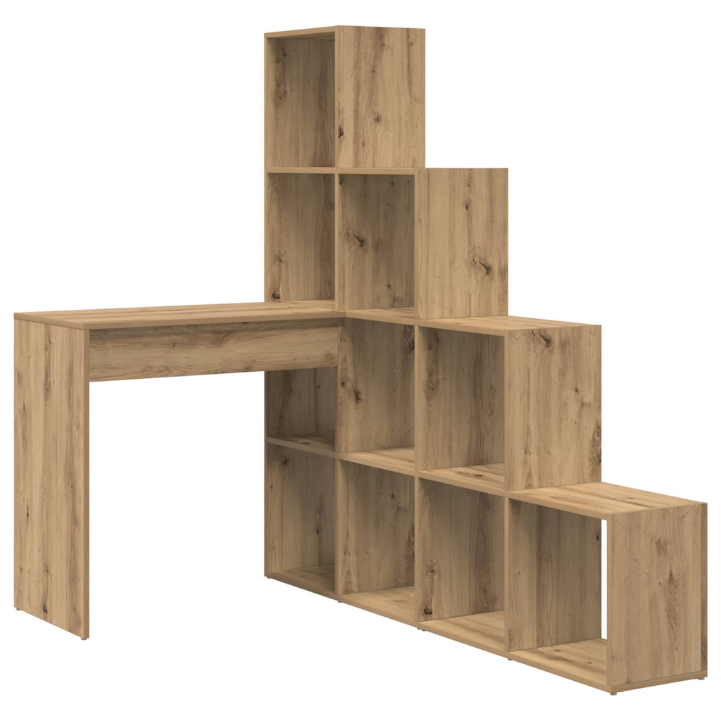 vidaXL Eck-Schreibtisch Artisan-Eiche 101,5 x 149,5 x 149,5 cm