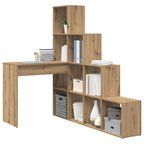vidaXL Eck-Schreibtisch Artisan-Eiche 101,5 x 149,5 x 149,5 cm