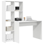 vidaXL Schreibtisch mit Regal Weiß 138,5 x 55 x 143 cm Holzwerkstoff