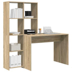 vidaXL Schreibtisch Sonoma-Eiche 138,5 x 55 x 143 cm Holzwerkstoff