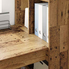 vidaXL Schreibtisch mit Regal Altholz 122 x 67 x 145 cm Holzwerkstoff