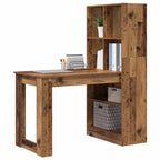 vidaXL Schreibtisch mit Regal Altholz 122 x 67 x 145 cm Holzwerkstoff