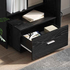 vidaXL Schreibtisch Schwarz Eichen-Optik 131,5 x 50 x 106,5 cm