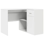 vidaXL Eck-Schreibtisch mit Schubladen Weiß 102 x 88 x 75 cm