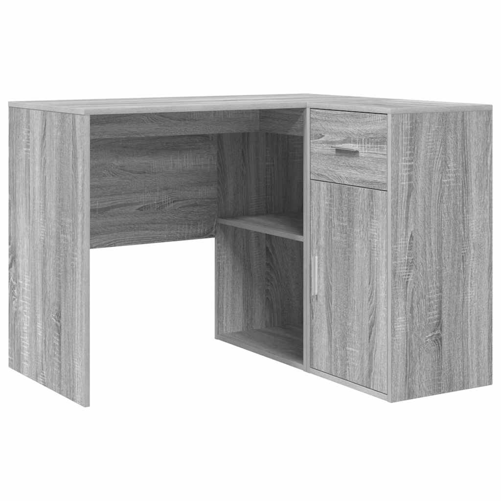 vidaXL Eck-Schreibtisch mit Schubladen Graues Sonoma 102 x 88 x 75 cm