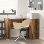 vidaXL Eck-Schreibtisch mit Schubladen Altholz 102 x 88 x 75 cm