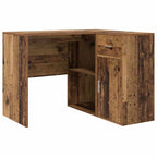 vidaXL Eck-Schreibtisch mit Schubladen Altholz 102 x 88 x 75 cm