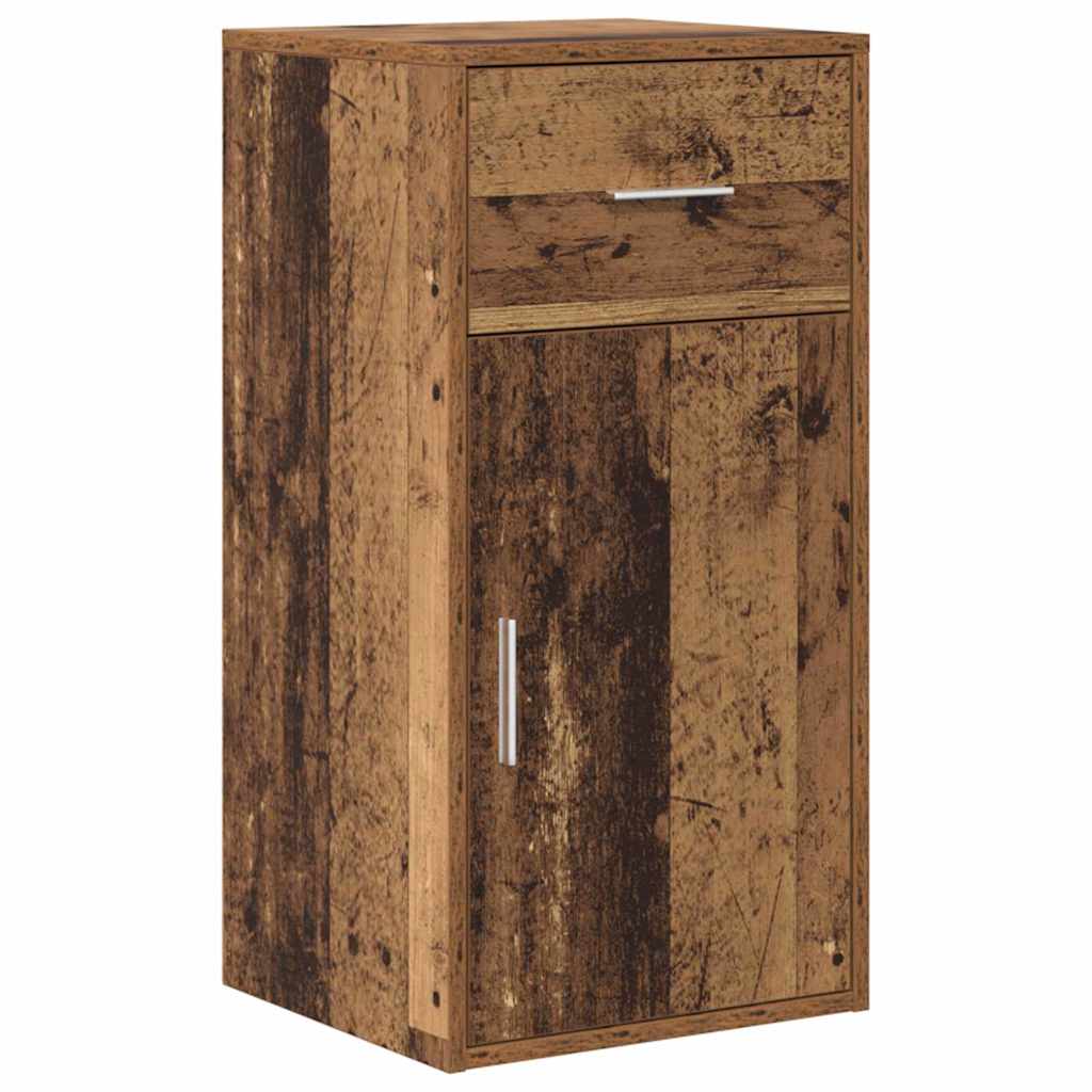 vidaXL Eck-Schreibtisch mit Schubladen Altholz 102 x 88 x 75 cm