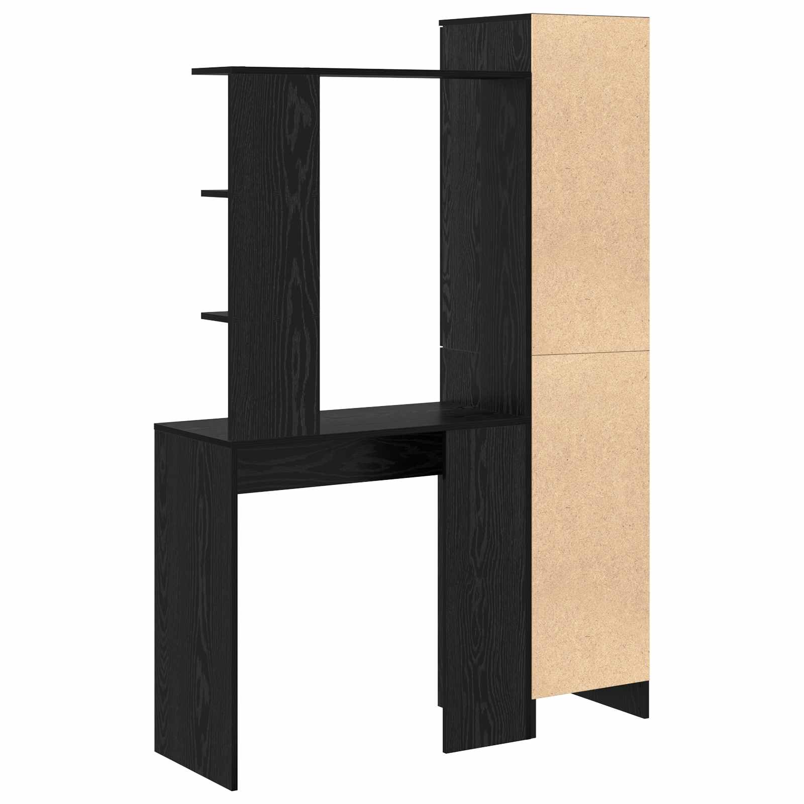 vidaXL Schreibtisch 2 pcs Schwarz Eichen-Optik