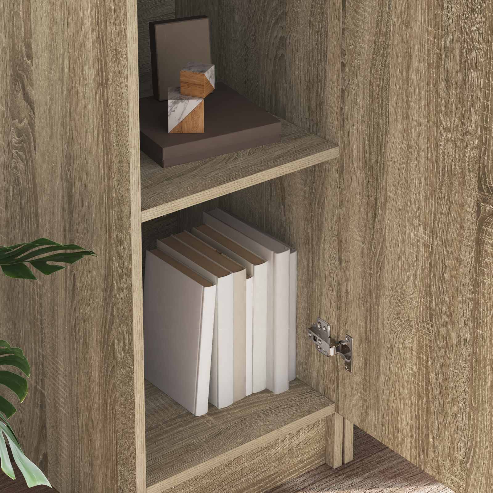 vidaXL Schreibtisch 2 pcs Sonoma-Eiche