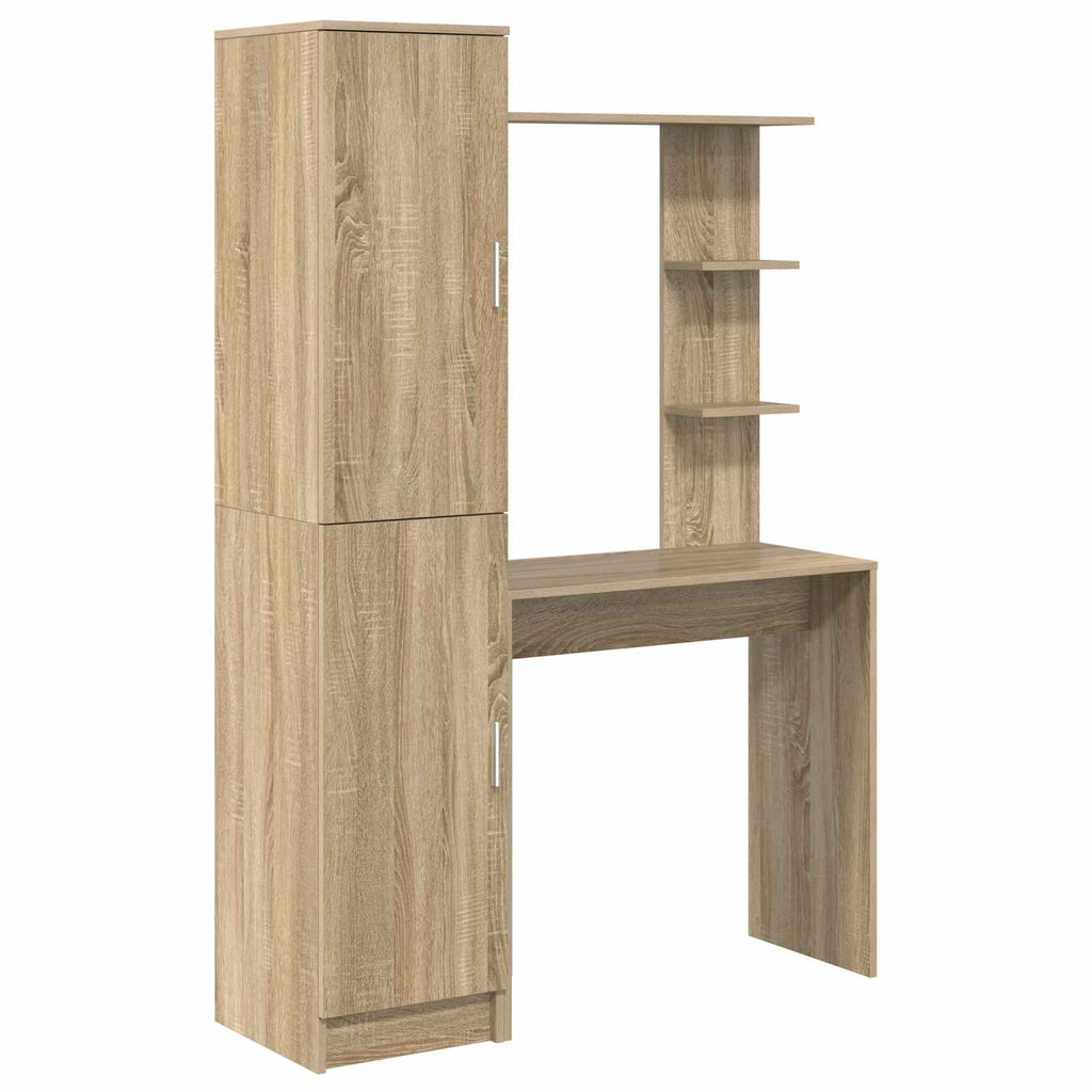 vidaXL Schreibtisch 2 pcs Sonoma-Eiche