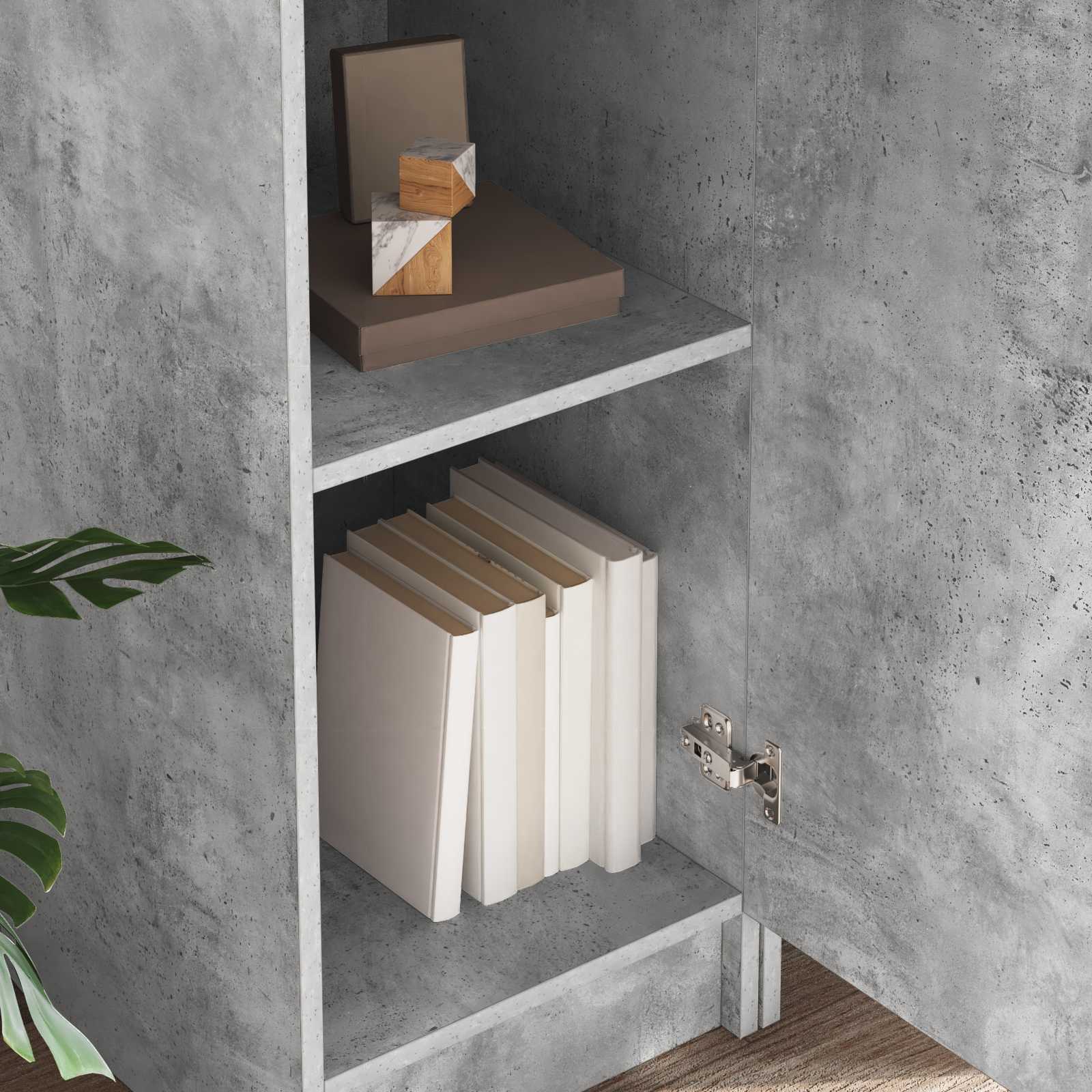 vidaXL Schreibtisch 2 pcs Beton Grau