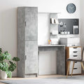 vidaXL Schreibtisch 2 pcs Beton Grau