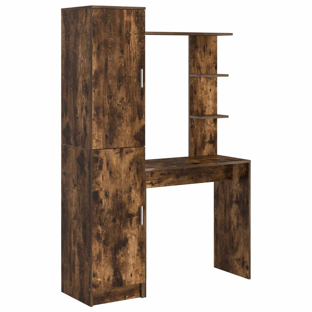 vidaXL Schreibtisch 2 pcs Geräucherte Eiche