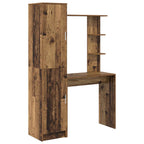 vidaXL Schreibtisch 2 pcs Altholz