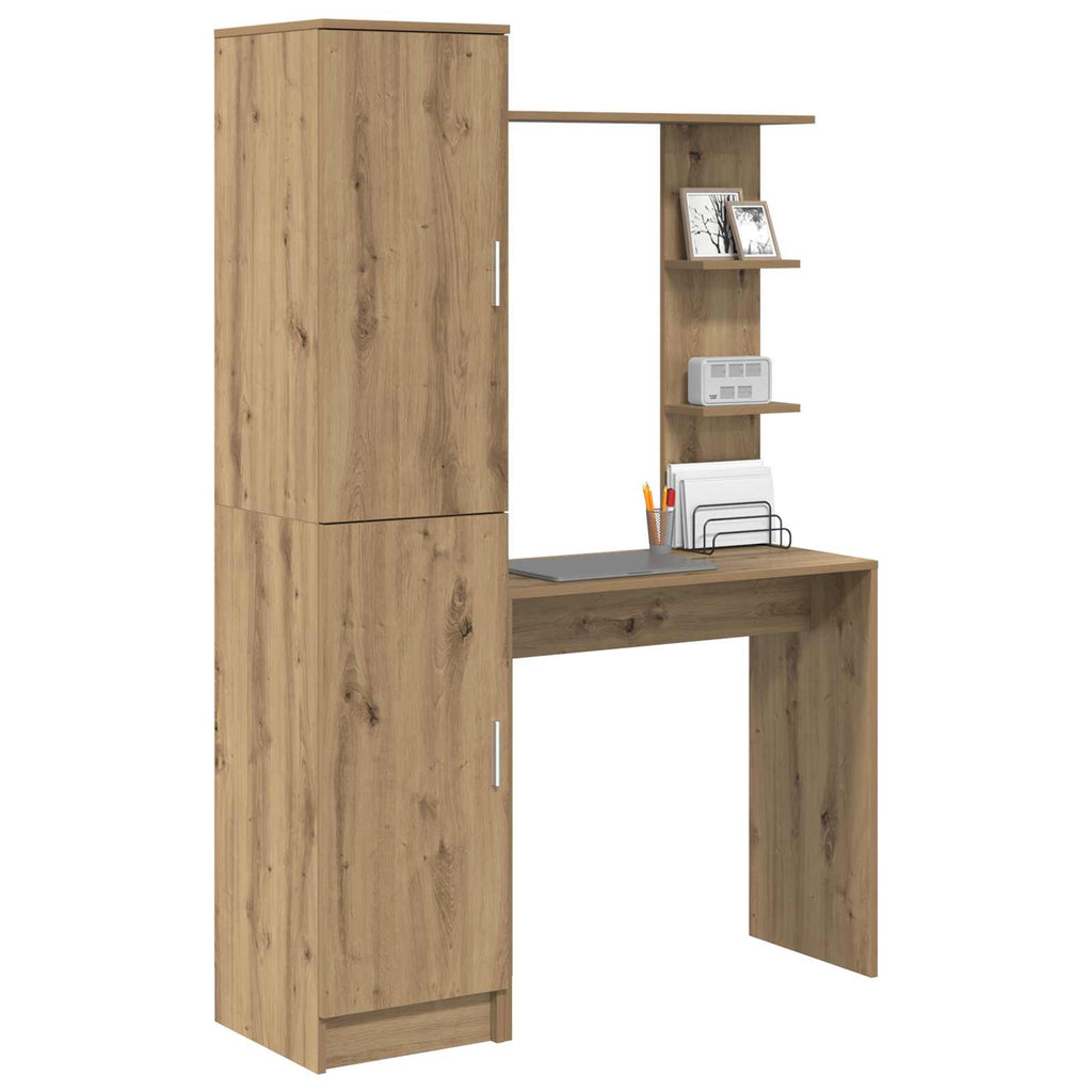 vidaXL Schreibtisch 2 pcs Artisan-Eiche