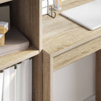 vidaXL Schreibtisch mit Schubladen mit Regal 2 pcs Sonoma-Eiche
